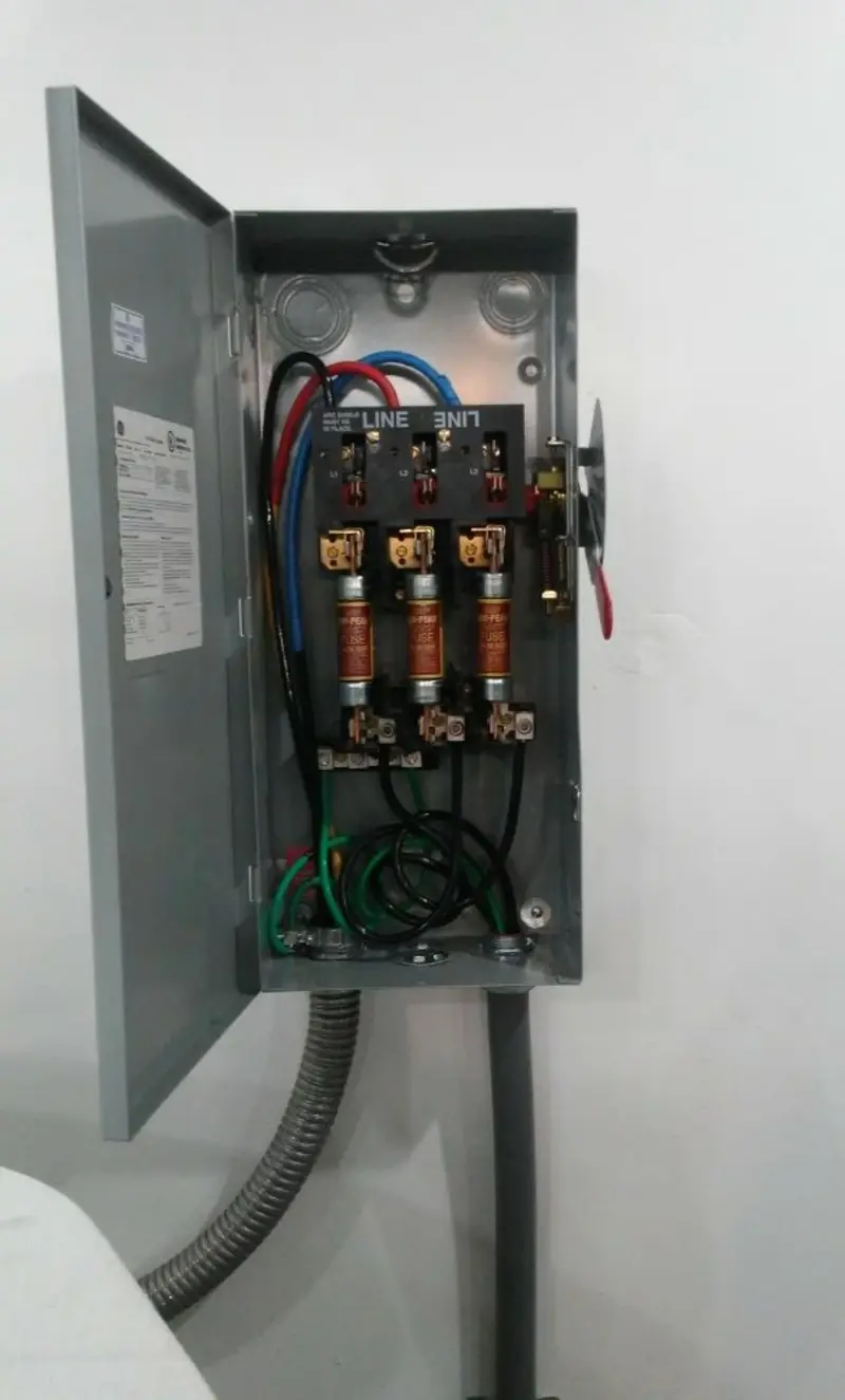 Three-phase disconnect switch installed for Electrical Wiring & Rewiring in Middlefield